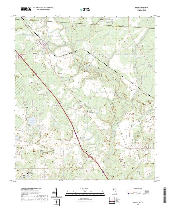 Jennings topographic map thumbnail