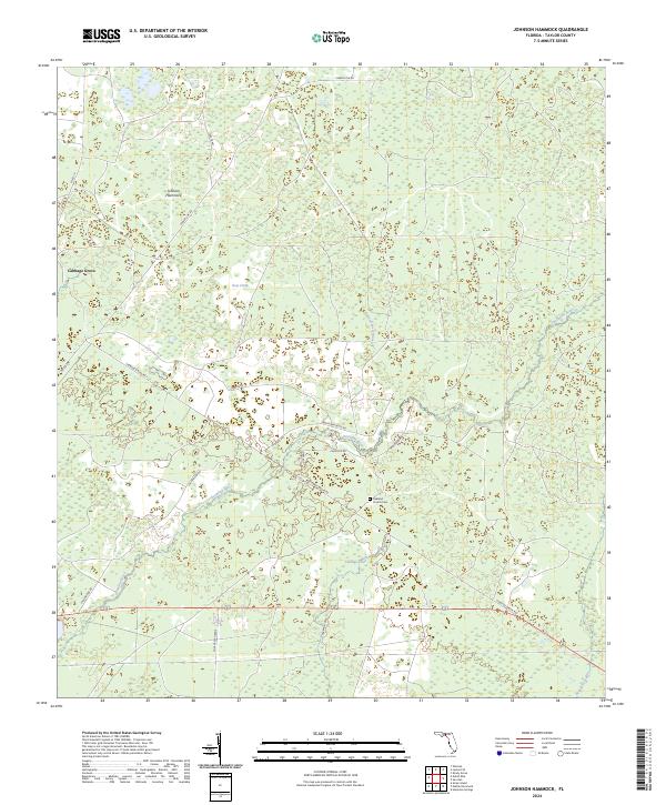 Johnson Hammock topographic map thumbnail
