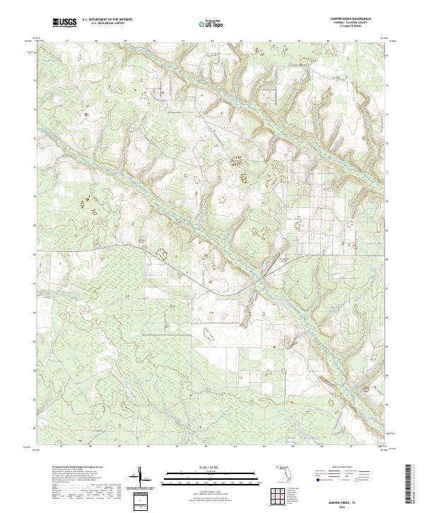 Juniper Creek topographic map thumbnail