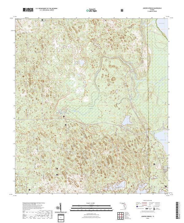 Juniper Springs topographic map thumbnail