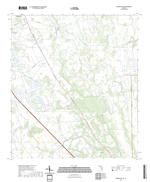 Kenansville SW topographic map thumbnail