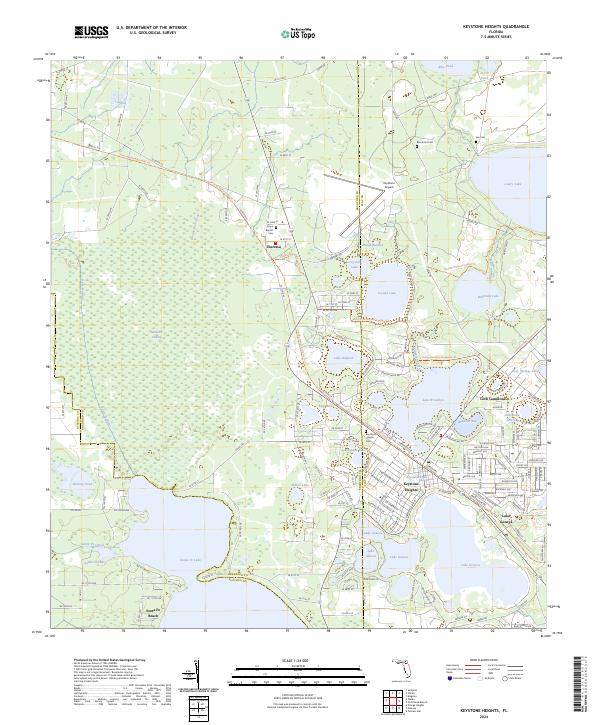 Keystone Heights topographic map thumbnail
