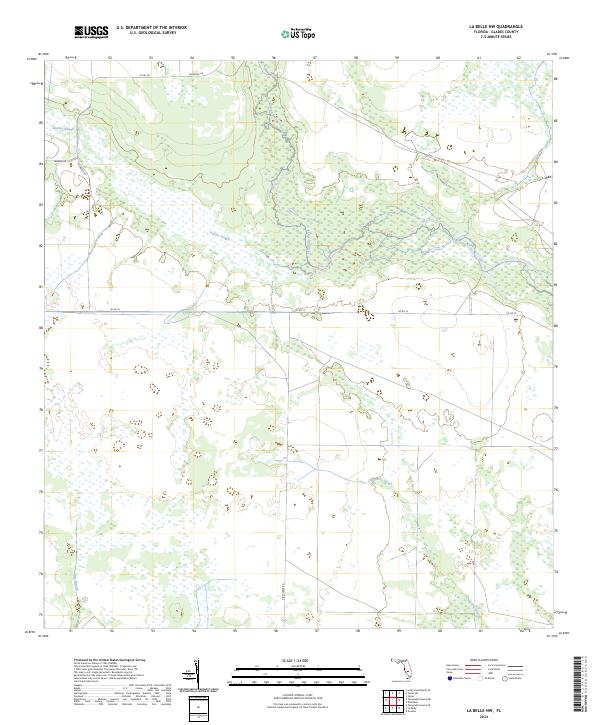 La Belle NW topographic map thumbnail