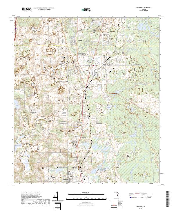 Lacoochee topographic map thumbnail