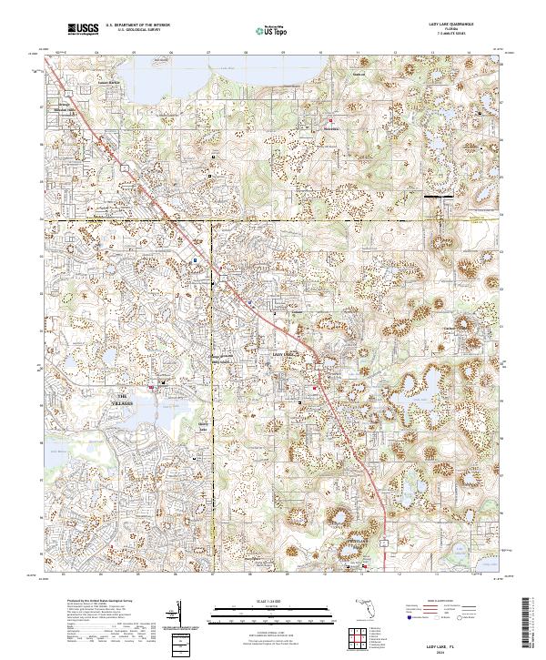 Lady Lake topographic map thumbnail