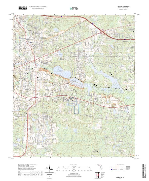 Lafayette topographic map thumbnail