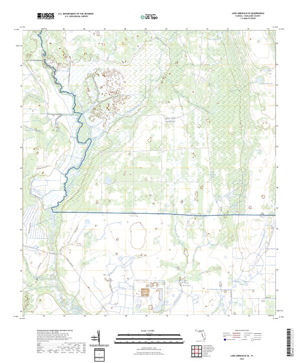 Lake Arbuckle SE topographic map thumbnail