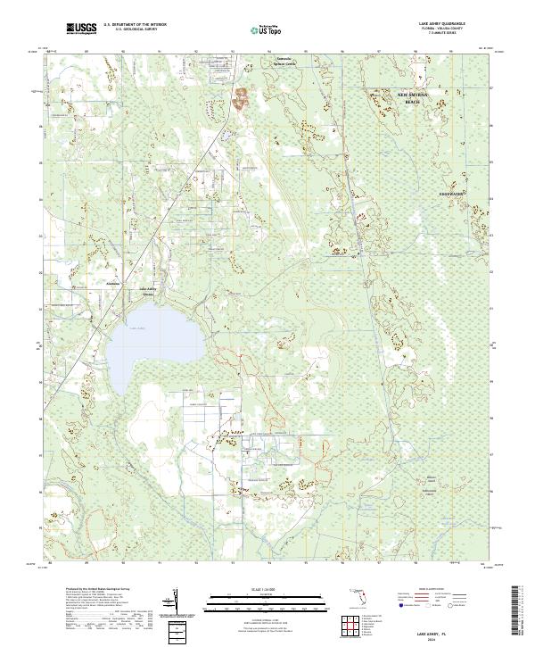 Lake Ashby topographic map thumbnail