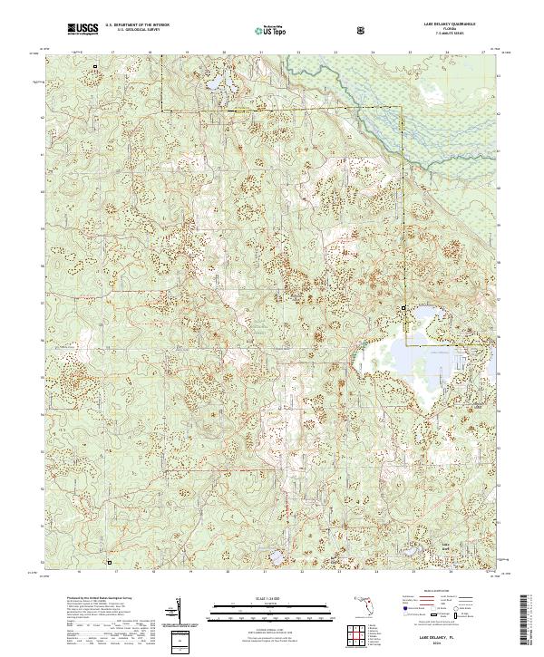 Lake Delancy topographic map thumbnail