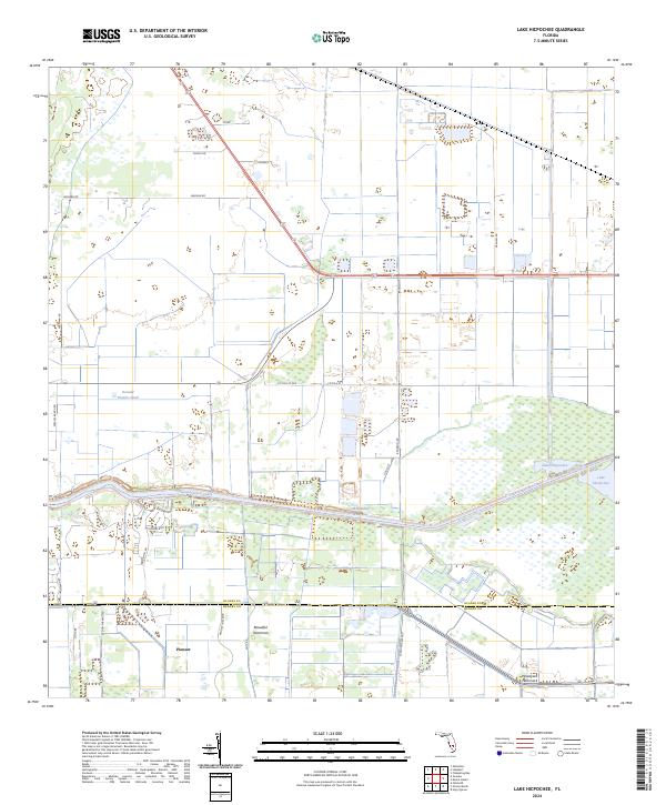 Lake Hicpochee topographic map thumbnail
