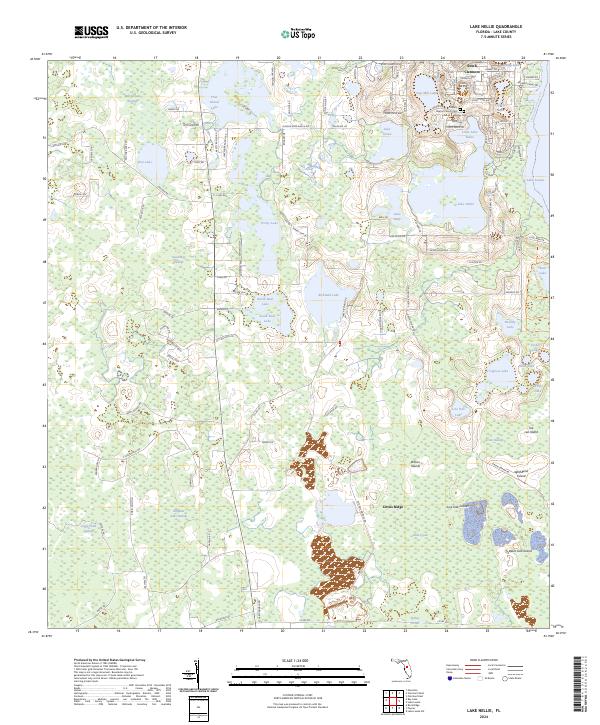 Lake Nellie topographic map thumbnail