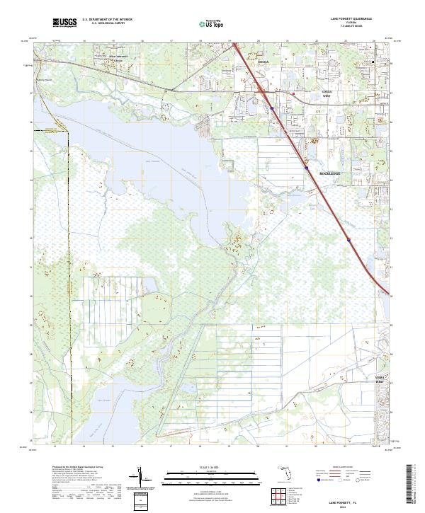 Lake Poinsett topographic map thumbnail