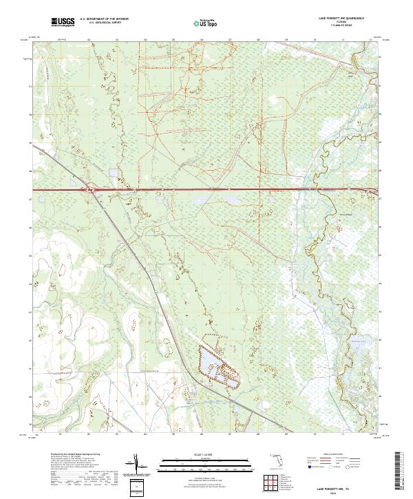 Lake Poinsett NW topographic map thumbnail