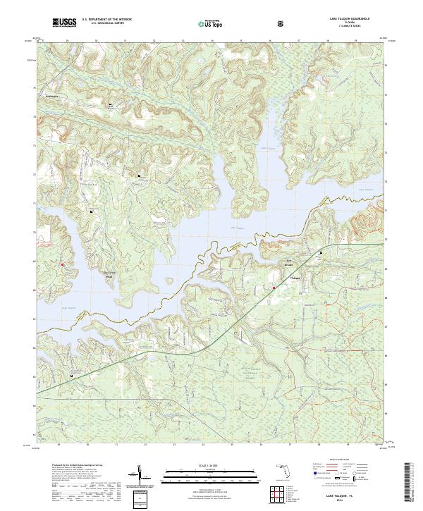 Lake Talquin topographic map thumbnail