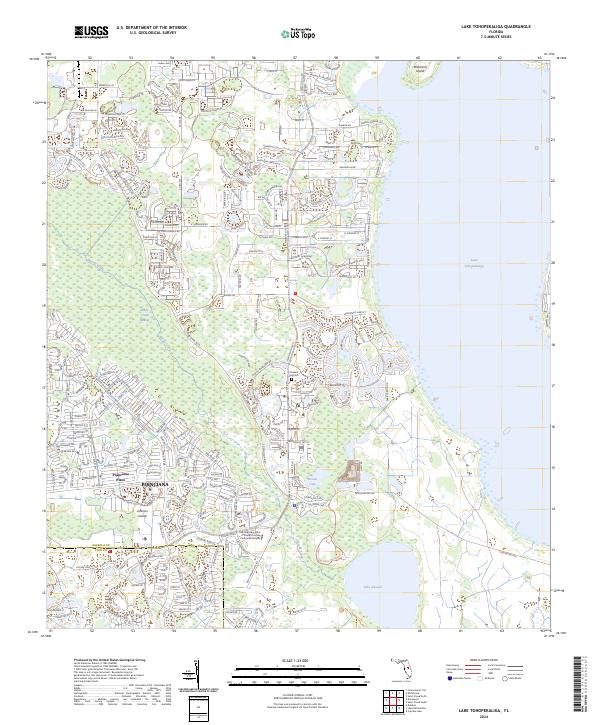 Lake Tohopekaliga topographic map thumbnail