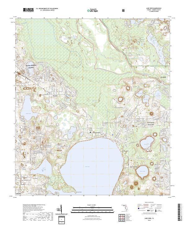 Lake Weir topographic map thumbnail