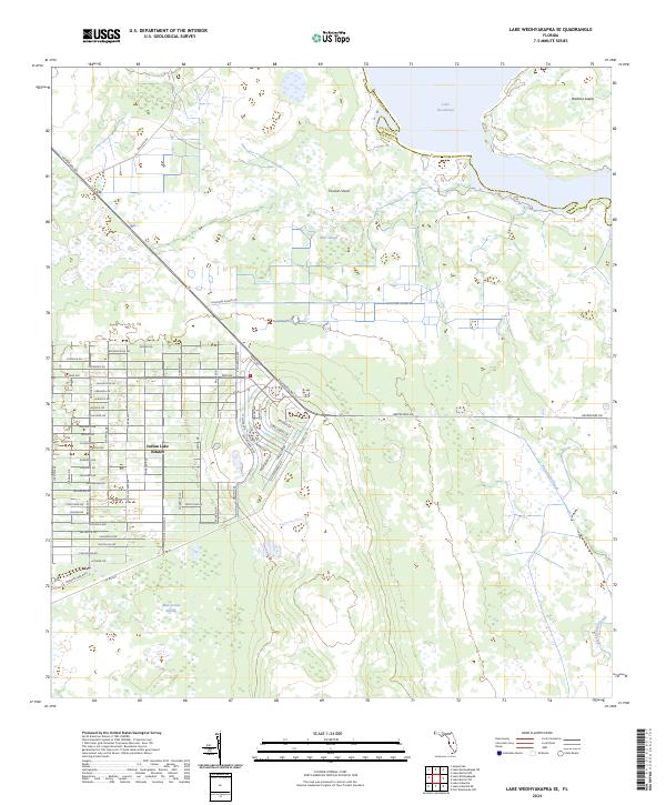 Lake Weohyakapka SE topographic map thumbnail