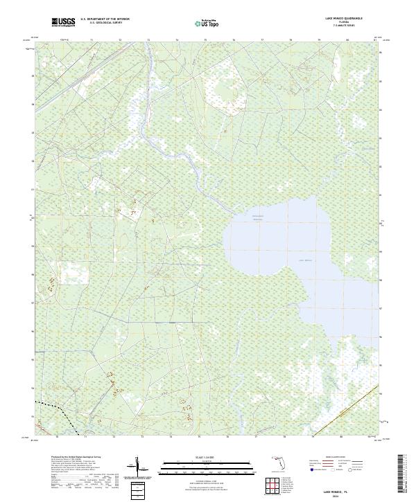 Lake Wimico topographic map thumbnail