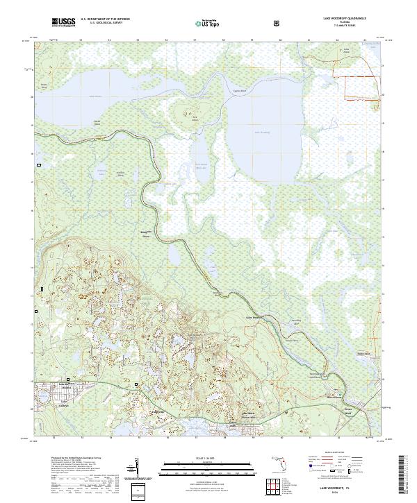 Lake Woodruff topographic map thumbnail