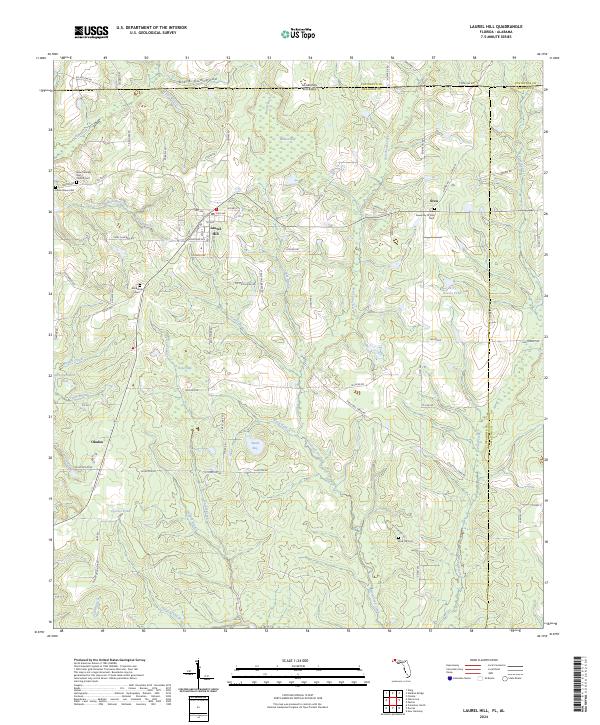 Laurel Hill topographic map thumbnail