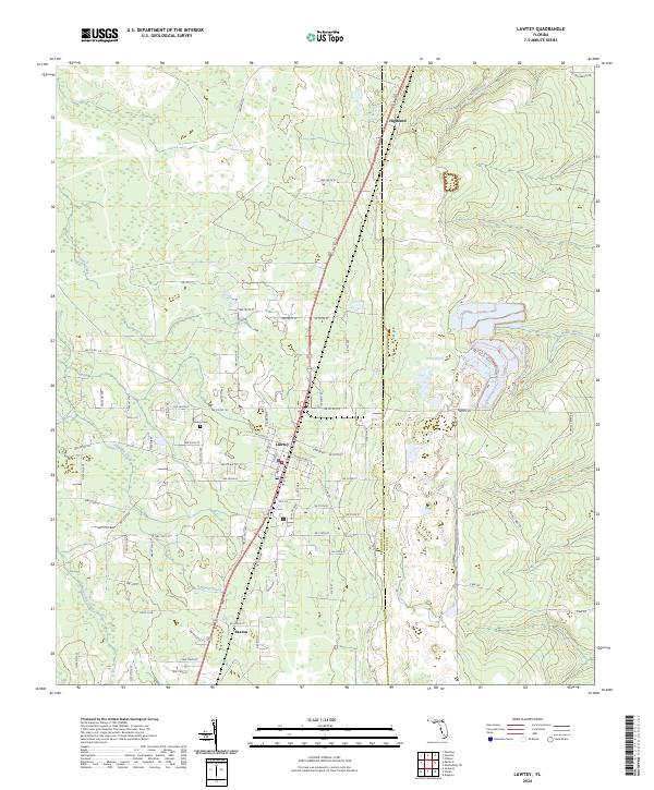 Lawtey topographic map thumbnail