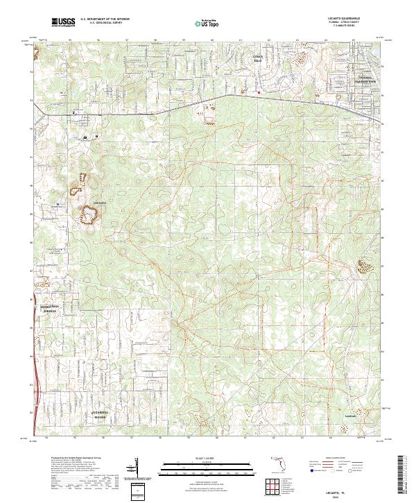 Lecanto topographic map thumbnail