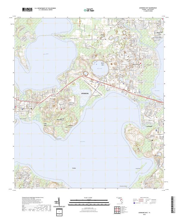 Leesburg East topographic map thumbnail