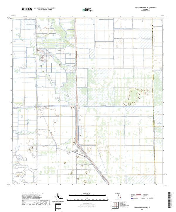 Little Cypress Swamp topographic map thumbnail