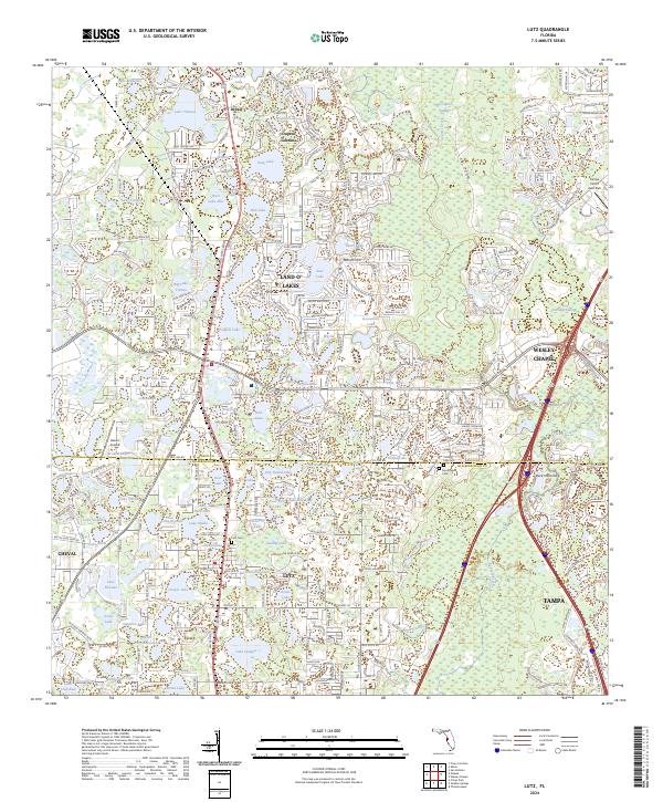 Lutz topographic map thumbnail