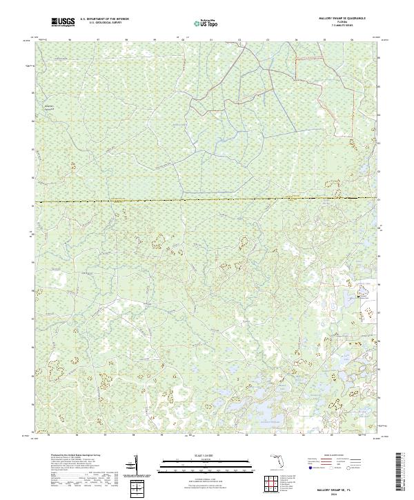 Mallory Swamp SE topographic map thumbnail