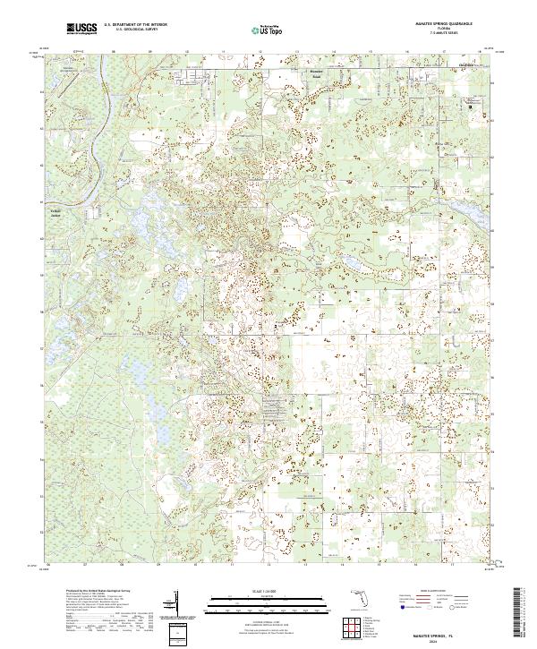 Manatee Springs topographic map thumbnail