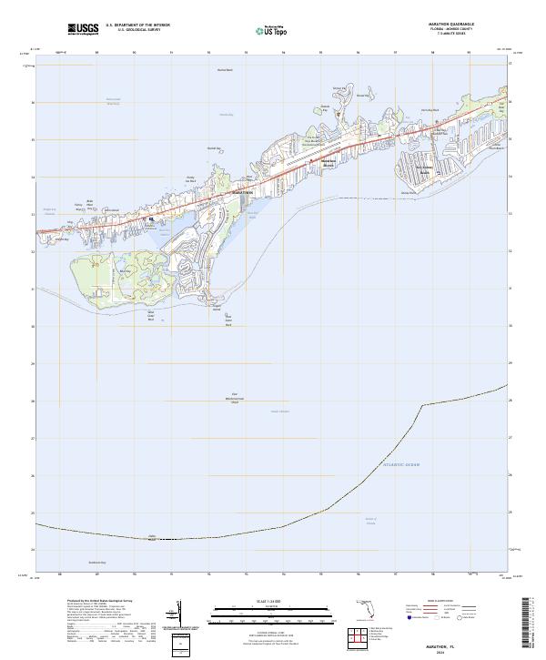 Marathon topographic map thumbnail