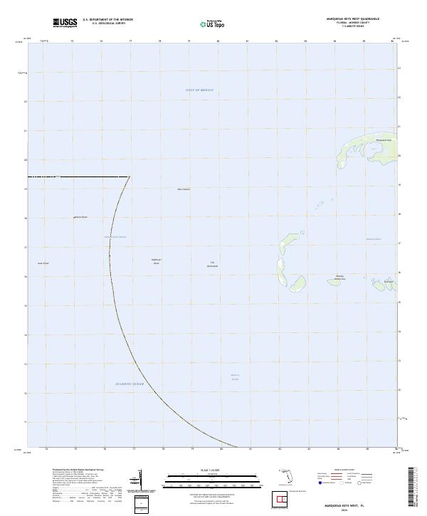 Marquesas Keys West 2024 topographic map thumbnail