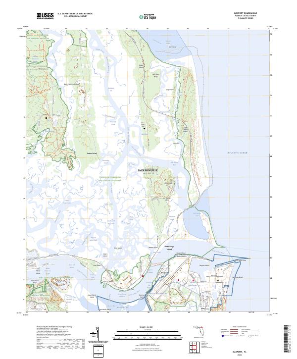 Mayport topographic map thumbnail