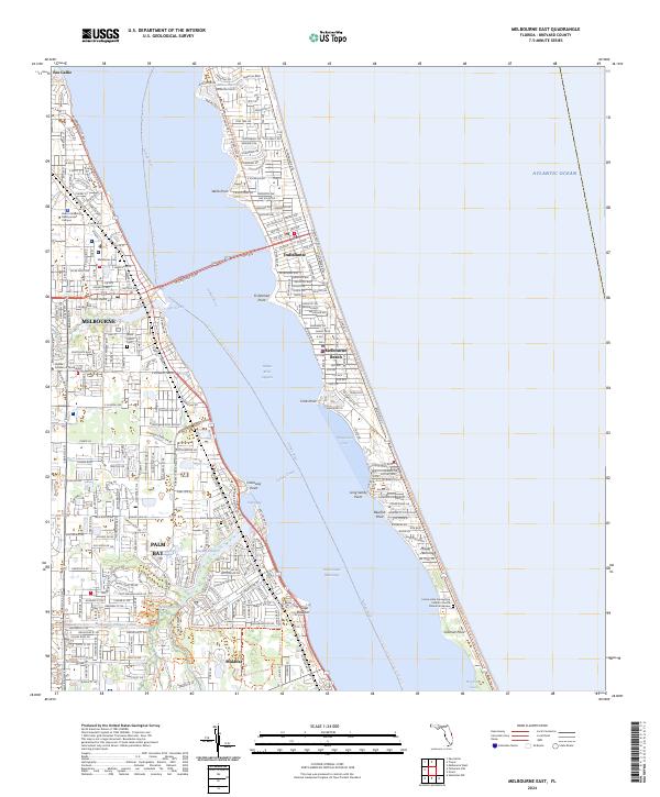 Melbourne East topographic map thumbnail