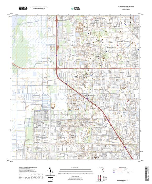 Melbourne West topographic map thumbnail