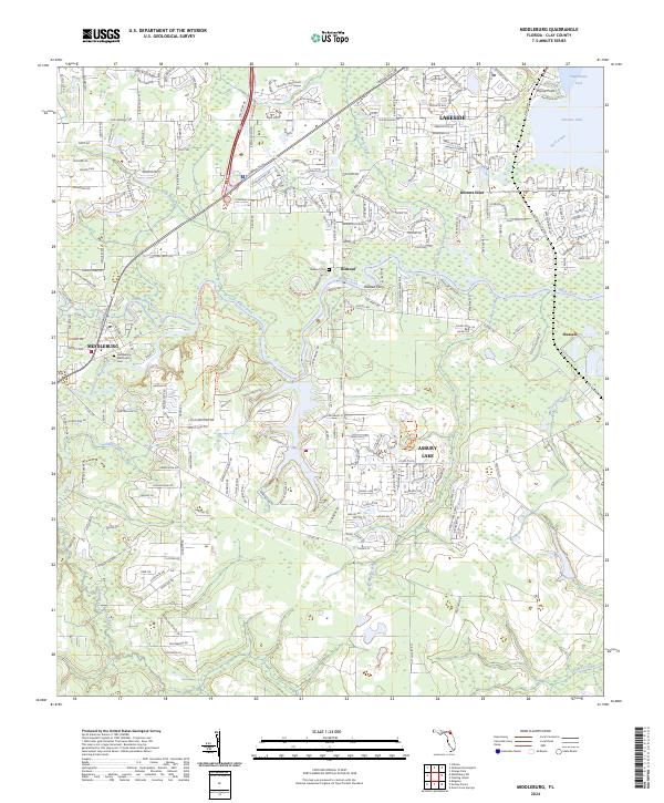 Middleburg topographic map thumbnail