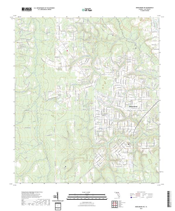 Middleburg SW 2023 topographic map thumbnail