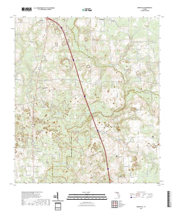 Mikesville topographic map thumbnail