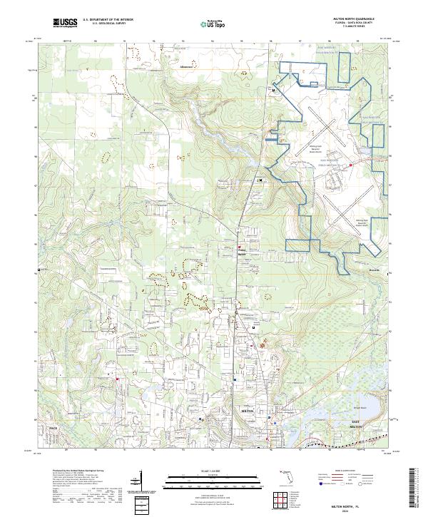 Milton North topographic map thumbnail