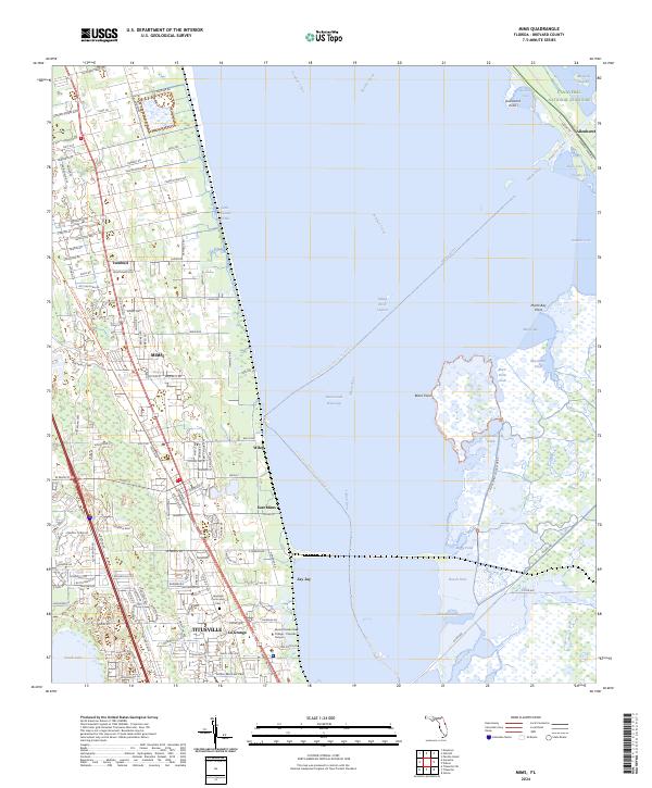 Mims topographic map thumbnail