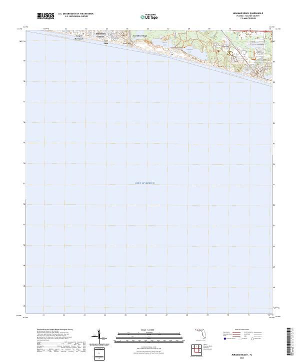 Miramar Beach 2024 topographic map thumbnail