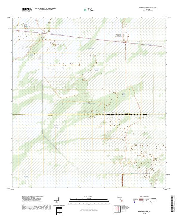 Monroe Station topographic map thumbnail
