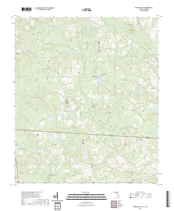 Monticello NE topographic map thumbnail