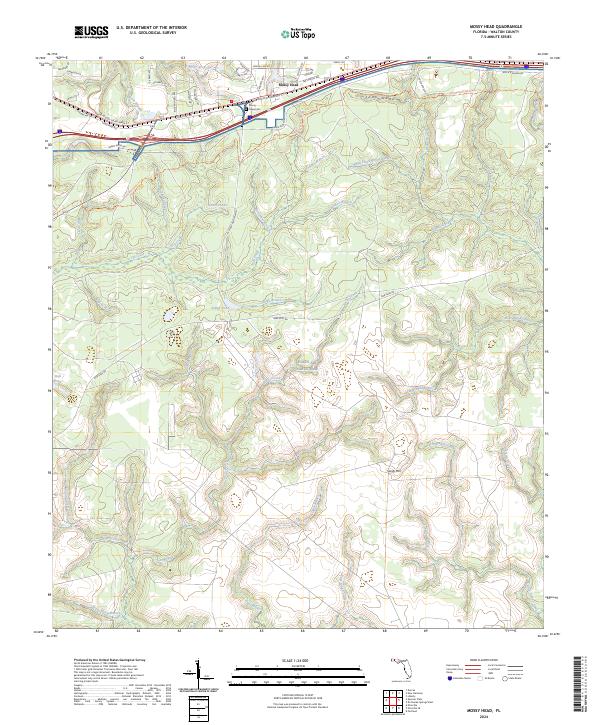 Mossy Head topographic map thumbnail