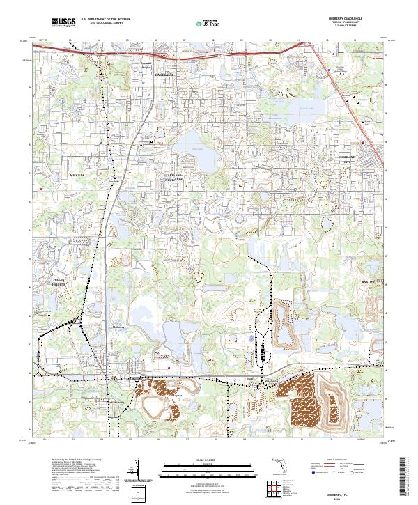Mulberry topographic map thumbnail