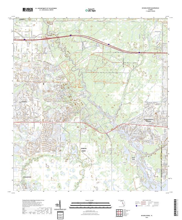 Myakka River topographic map thumbnail