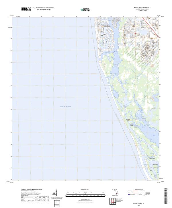 Naples South 2024 topographic map thumbnail