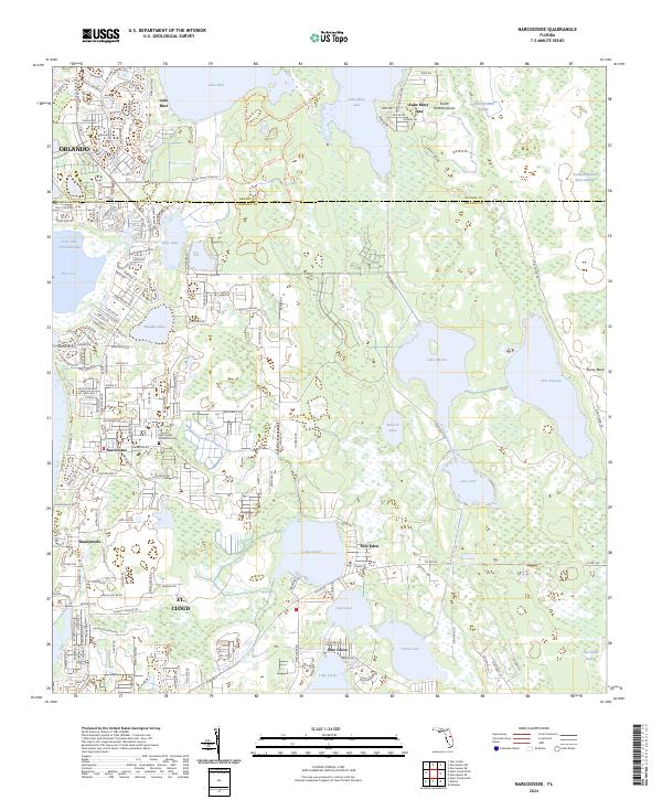 Narcoossee topographic map thumbnail