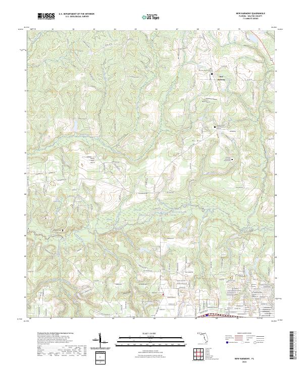 New Harmony topographic map thumbnail